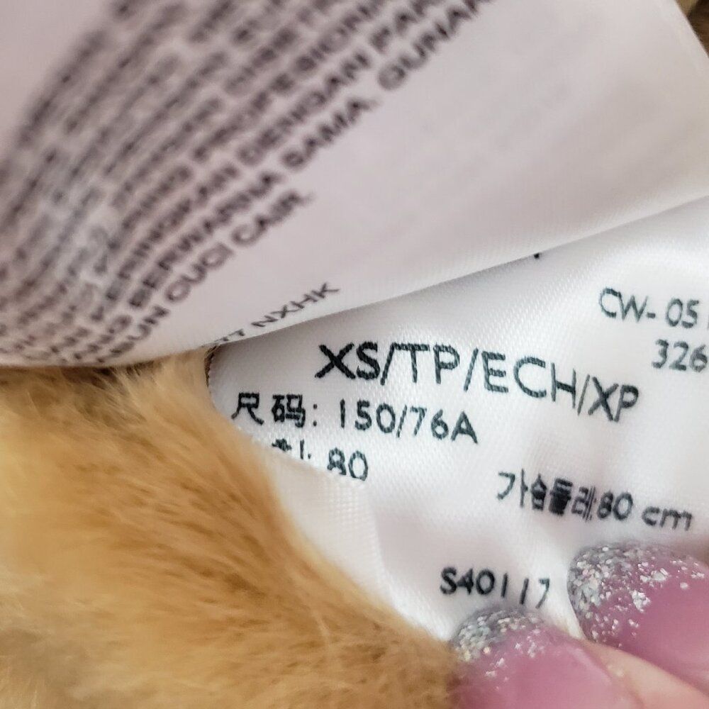 Levis Faux Fur Lined Denim Trucker Jean Jacket Size XS Oversized Anthro Blue - Picture 12 of 13